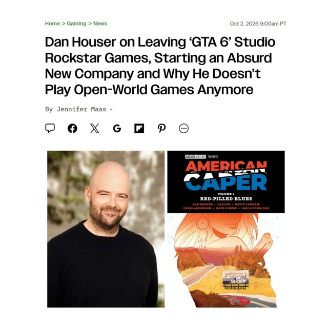 Дэн Хаузер рассказал о новых играх после Rockstar